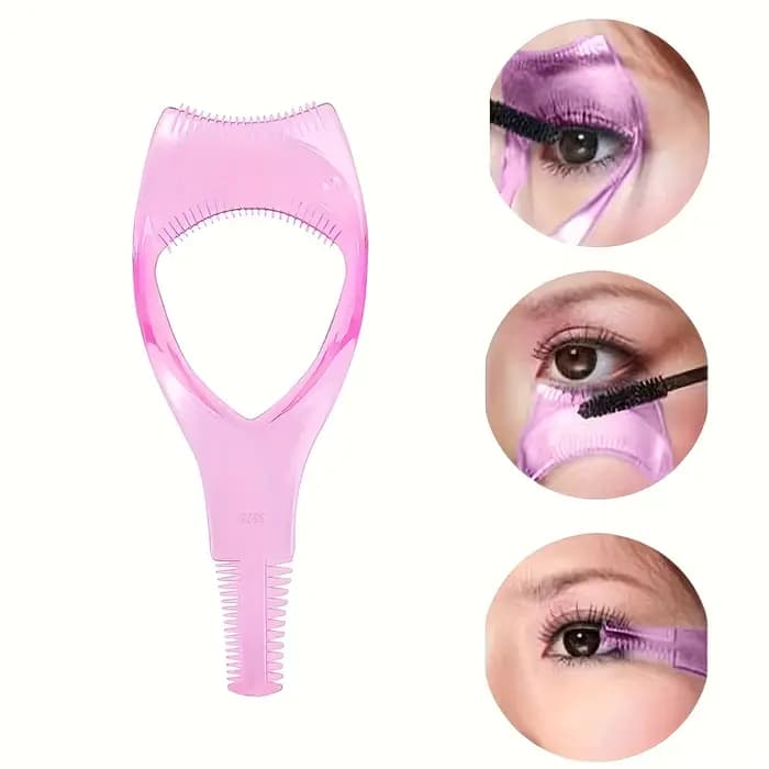 Outil d'assistant de cils à Triple fonction 3D, Guide applicateur de Mascara, Assistant d'eye-liner,