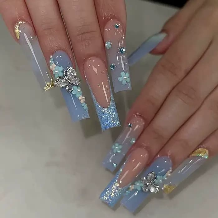 Faux Ongles Longs et Courts pour Femme et Fille, Nministériels d Floral Mignon, Décoration à 50 Poin