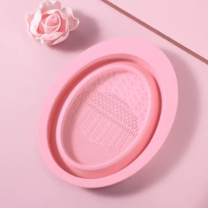 Outil de nettoyage de brosse de maquillage, 1 pièce, tampon de nettoyage de brosse en Silicone, bol 