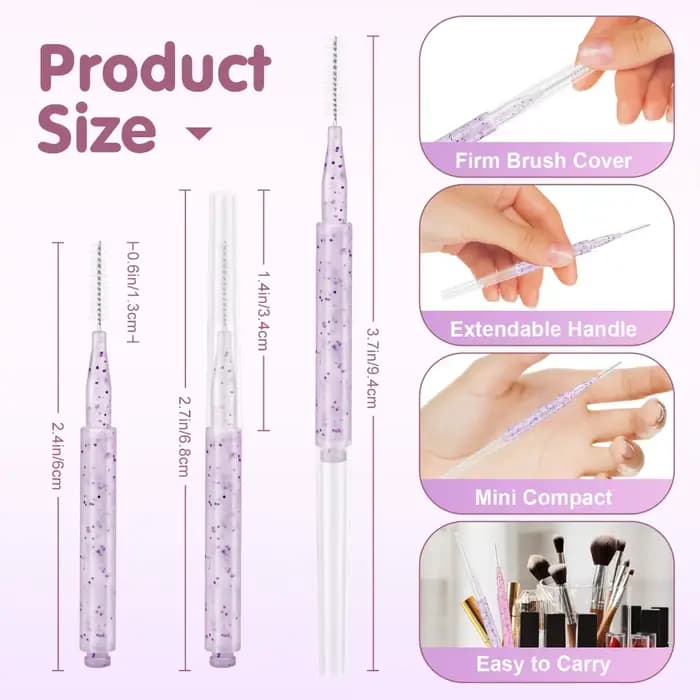 MAYOOC Mini brosse à sourcils brosse permanente à sourcils brosses de levage de sourcils jetables pl