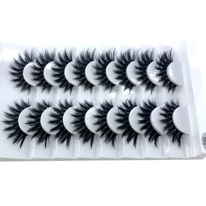 8 paires 15-22mm naturel 3D faux cils faux cils kit de maquillage vison cils extension vison cils ma