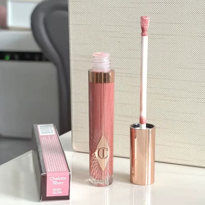Vente flash Charlotte Tilbury Gloss à lèvres multicolores Water Light Collagen, baume à lèvres hydra
