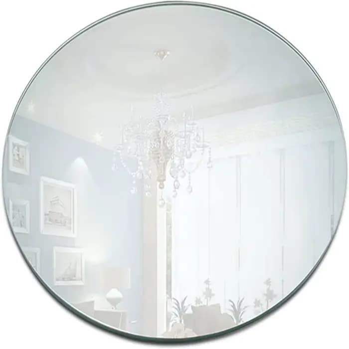 Miroir rond en acrylique pour décoration, plaque de miroir à bougie circulaire, accessoire pour mari
