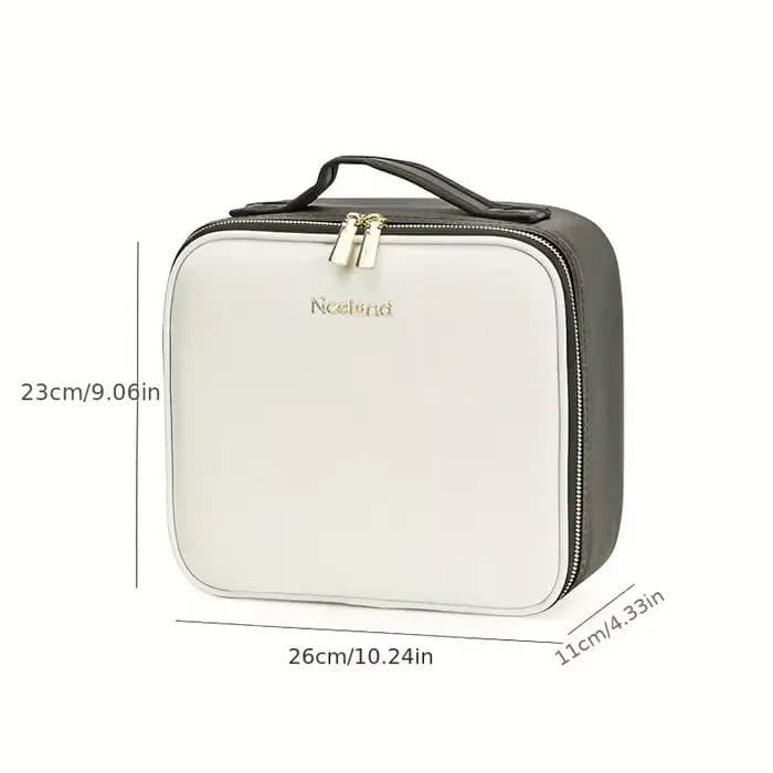 Trousse de maquillage de voyage portable avec miroir, lumière LED aste, étanche, non parfumée, batte