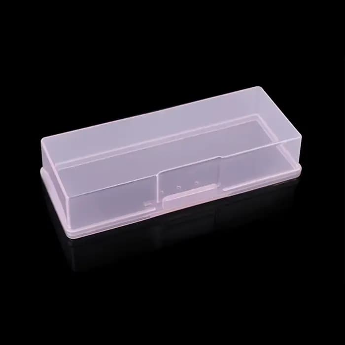 Boîte de rangement rectangulaire en plastique Transparent pour Nail Art, 1 pièce, boîte de rangement