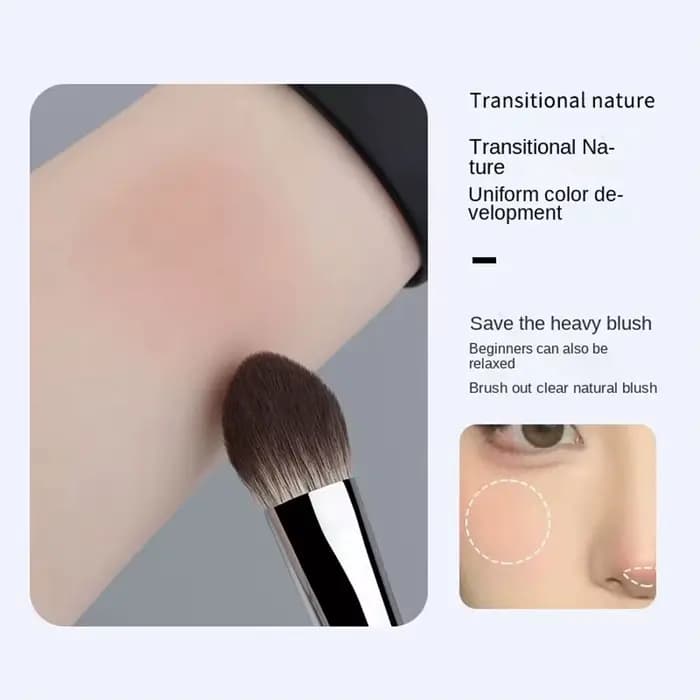 Coeur de pêche fard à joues brosse poudre Blush crème liquide Blush pinceaux de maquillage plat peti