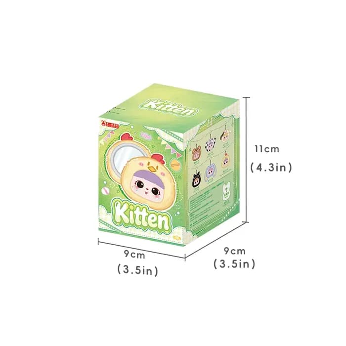 Série de miroirs de maquillage Chaton : Boîte mystère avec miroir au design créatif et mignon, porte