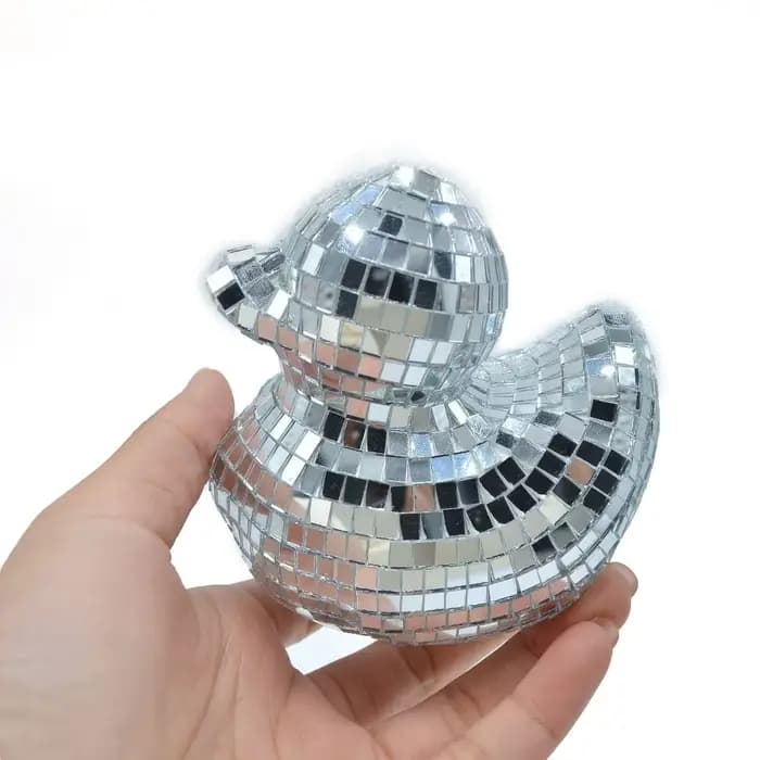 Miroir Disco de bureau créatif, miroir de canard décoratif en verre, ornement Disco, décoration de m