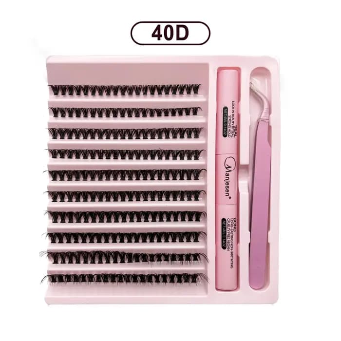 Kit d'extension de cils bricolage, grappes de cils, liaison et joint de cils, outils de maquillage p