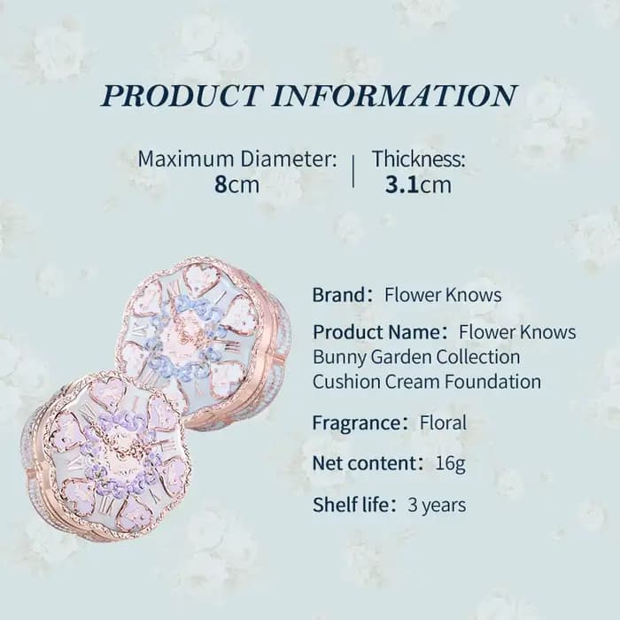 [NOUVEAU] Crème fond de teint en coussin Flower Knows Bunny Garden Collection