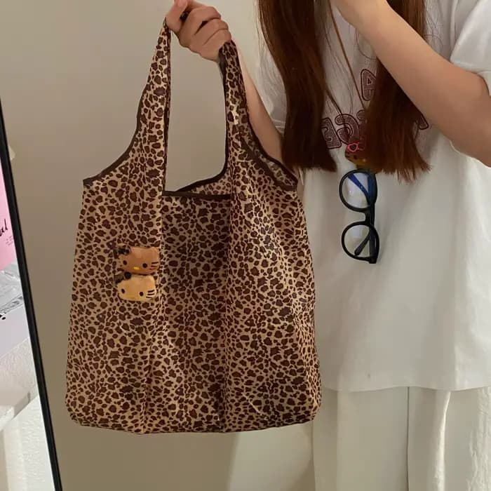 Sac de maquillage à imprimé léopard, grande capacité, portable, pour les déplacements, les voyages, 