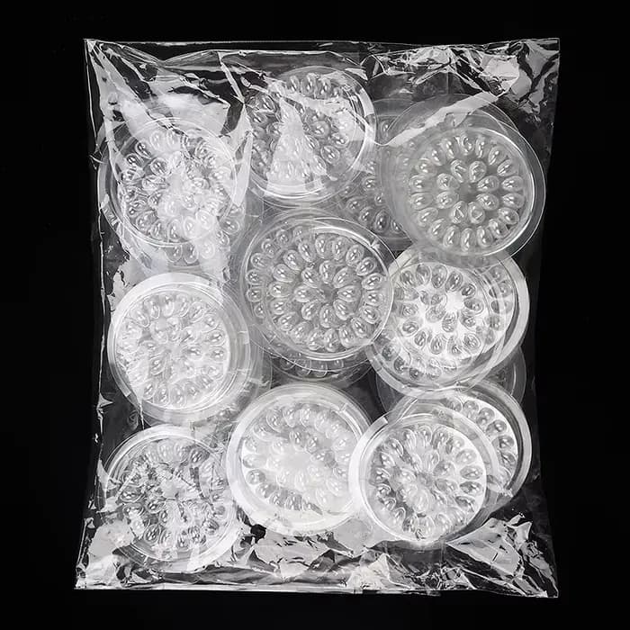 Palette de colle jetable pour extensions de cils, 100 pièces, tampons de colle, support en plastique