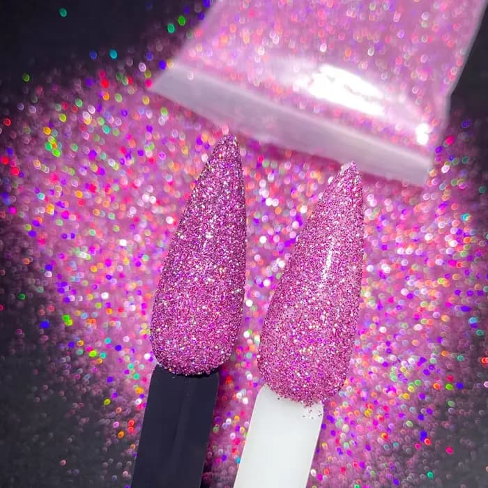 50g argent holographique paillettes poudre 0.2mm Laser argent/or Chrome poudre en vrac UV Gel vernis