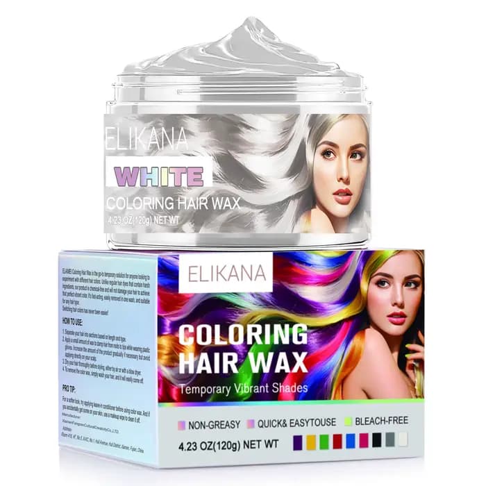 Pâte coiffante 9 couleurs – Teinture capillaire temporaire et cire coiffante pour hommes et femmes (