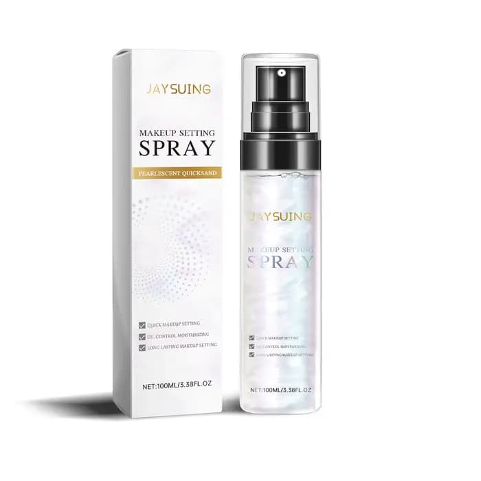 Spray Fixateur de Maquillage Jaysuing, Tenue Longue Durée, Contrôle du Sébum, Séchage Rapide, Éclair