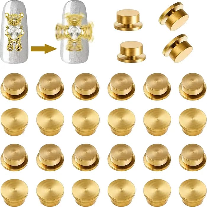 15 pièces rotatif ongles breloques 3D Nail Art rotatif charme rotatif roulement Nail Art outil ongle