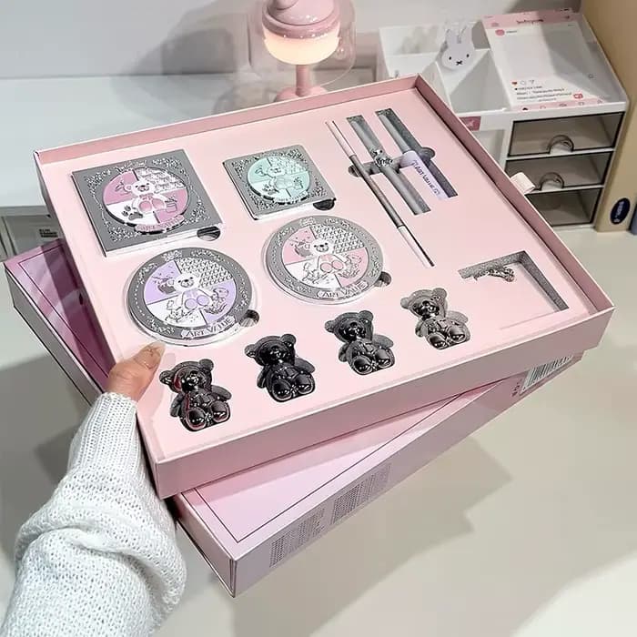 Ensemble de maquillage complet Bear Paradise - Kit tout-en-un, fini naturel longue durée pour les lo