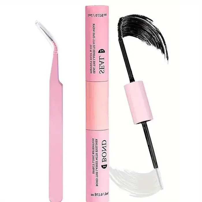 Kit de Faux Cils avec Adhésif et Scellant, Exquis, Noir, Anime, Naturel, ociamique, DIY, Longueur 10