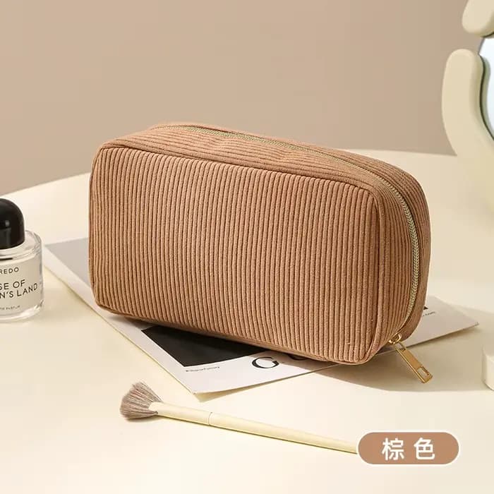 Sac à cosmétiques de voyage en velours côtelé, sac de rangement de maquillage Portable, sacs à main 