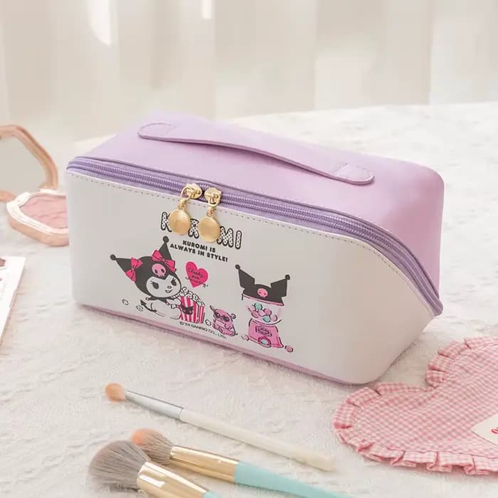 Hello Kitty organisateur de maquillage Kawaii Kuromi sac de maquillage grande capacité sac cosmétiqu
