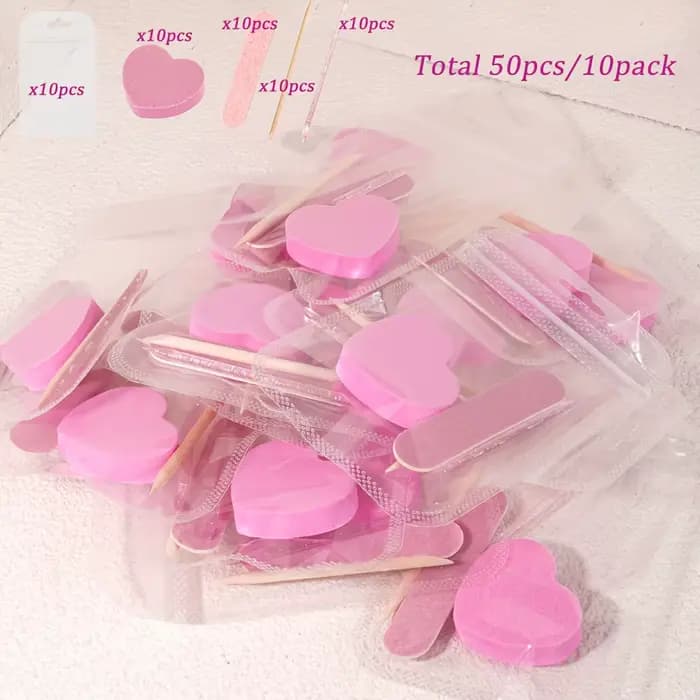 Kits de manucure jetables pour ongles, Kit d'outils pour ongles, ensemble de manucure 4 en 1, 10 ens
