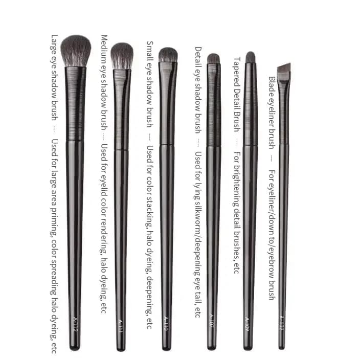 Ensemble de pinceaux de maquillage pour les yeux, 6 pièces, professionnel, doux, contour, fard à pau