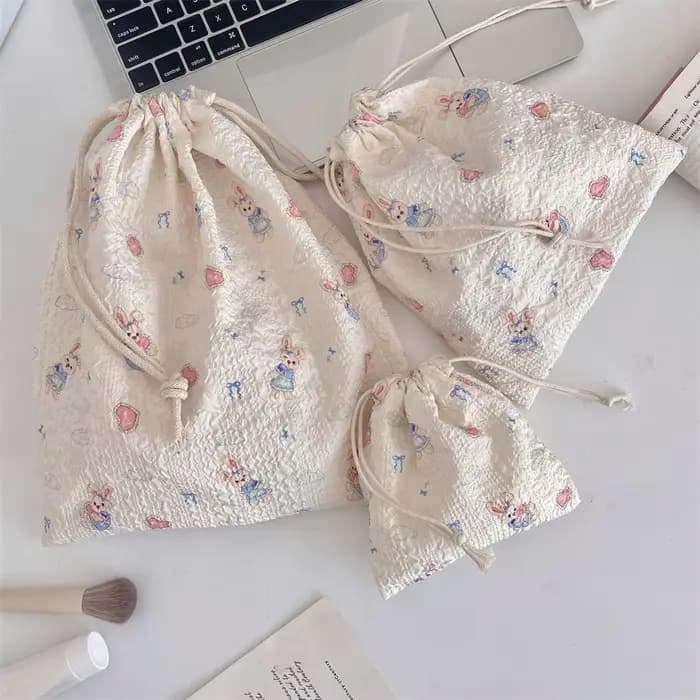 Sac de maquillage pour femmes, dessin animé mignon, pochette Kawaii, articles de toilette portables,