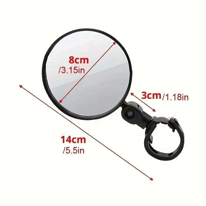 360 °   Miroir de vélo réglable - Miroir de guidon convexe grand angle rotatif pour vélos de route, 