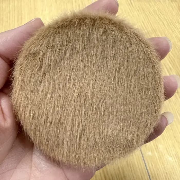 Mini miroir de maquillage rond en peluche, compact et portable, miroirs cosmétiques ronds miniatures
