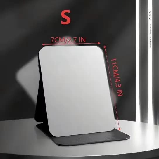 Miroir de maquillage portable pliable |   Compact et adapté aux voyages |   Convient aux étudiants, 