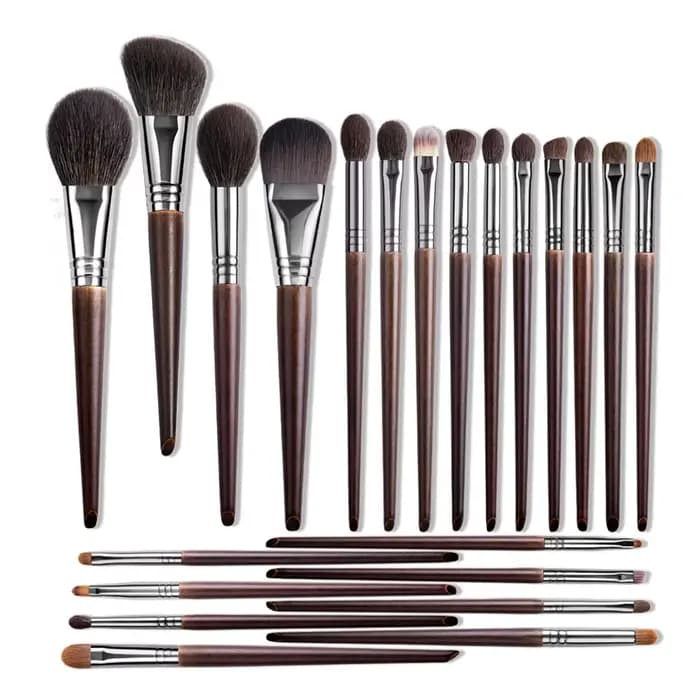 OVW – Kit de pinceaux de maquillage en poils de chèvre naturels, brosses de beauté cosmétiques, 15/2