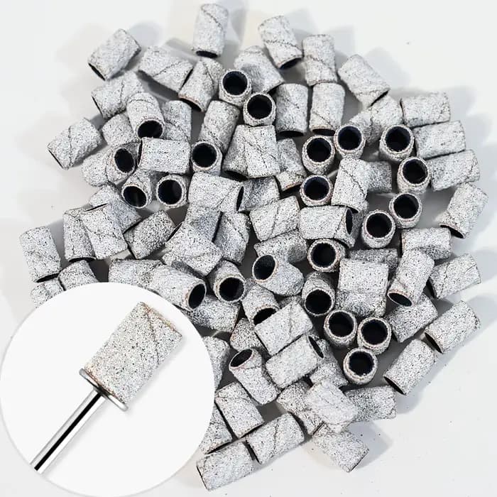 Mini bandes de ponçage zébrées pour ongles, machine électrique, forets à ongles, dissolvant de verni