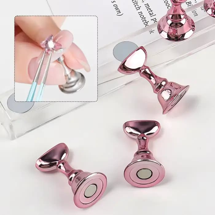 5 pièces support pour ongles faux ongles pointe support de pratique Base en cristal support magnétiq