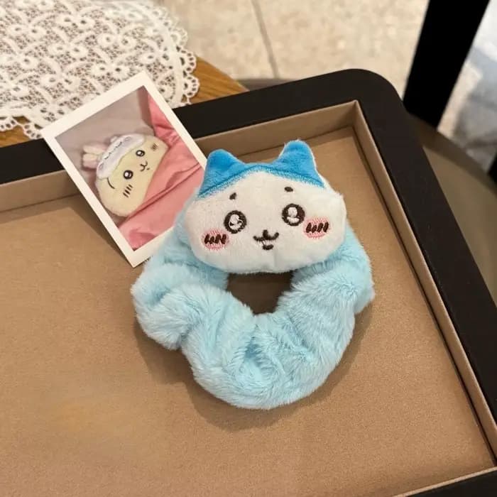 Nœud en peluche pour cheveux, accessoire de coiffure dessin animé, élastique à cheveux, cadeaux mign