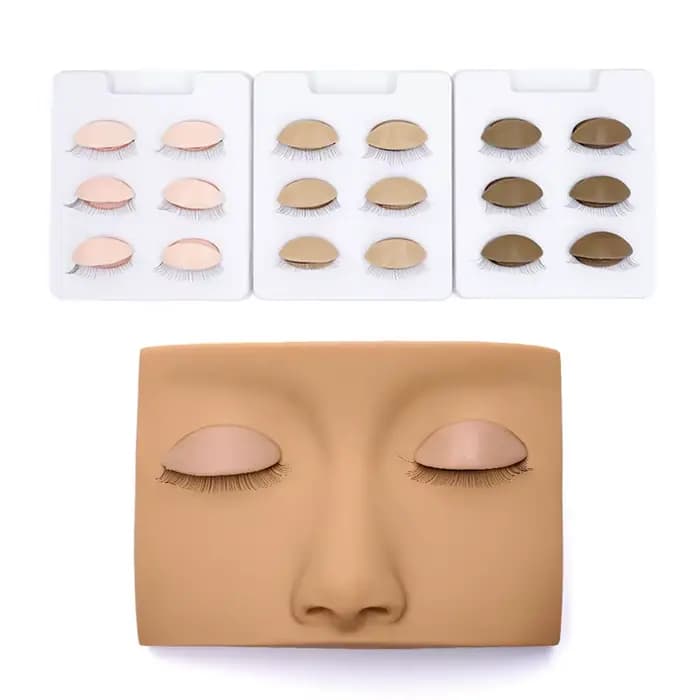 Tête de Mannequin pour Extension de cils, accessoires de maquillage avec paupières de remplacement a