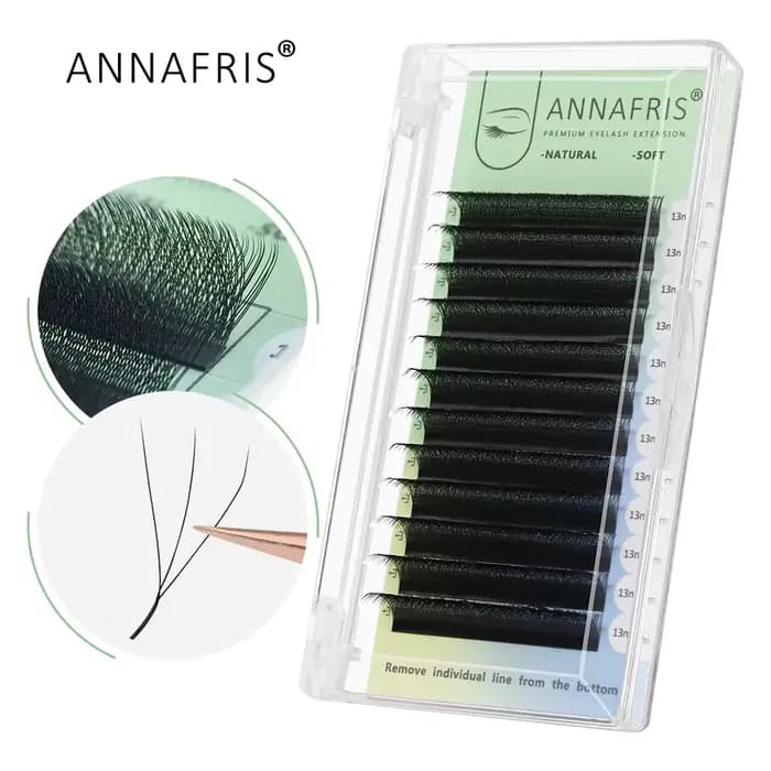 ANNAFRIS W forme Extensions de cils 3D préfabriqué Volume ventilateur W Style YY haute qualité natur