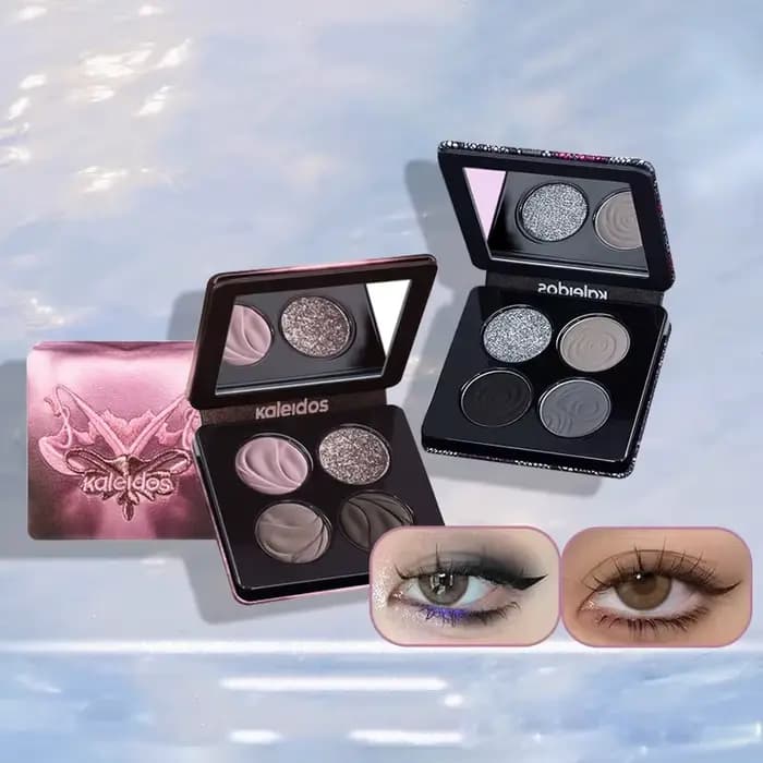 Palette Fards à Paupières Kaleidos 4 Couleurs Maquillage Yeux Mat Brillant Smokey Longue Tenue Facil