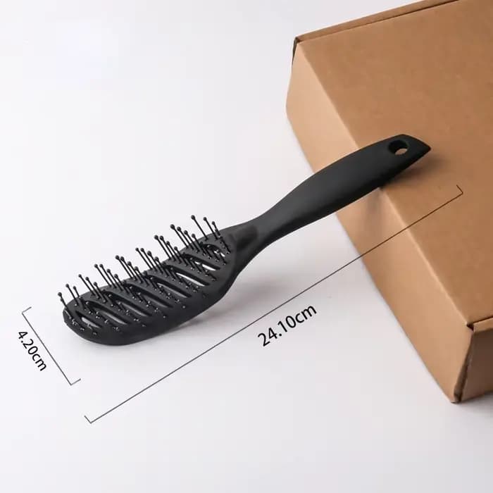 Brosse à cheveux coiffante pour femme, peigne à cheveux, 9 broches, support droit et bouclé, massage