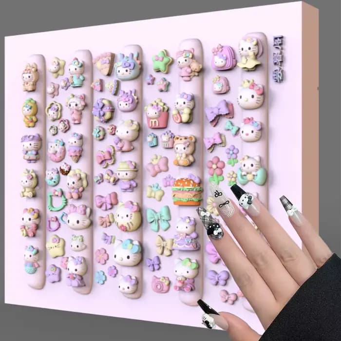 Moules 3D en Silicone pour Nail Art, classique Hello Kitty My Melody Pochacco, modèle de sculpture, 