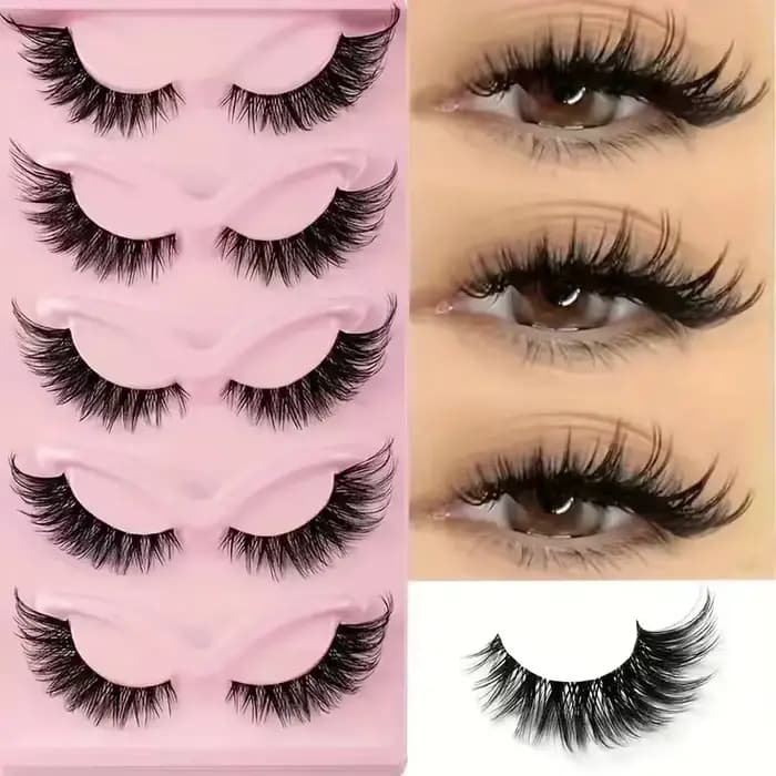 Cils de chat effet volume spectaculaire, 5 paires, faux cils en bande, vente chaude