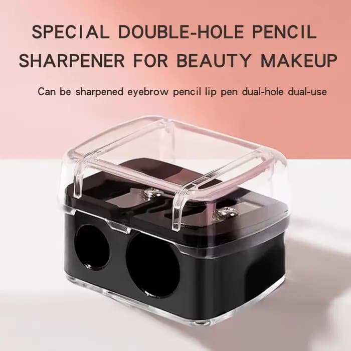 Crayon Eyeliner crayon à sourcils maquillage taille-crayon Double trou conception crayon outil de bo