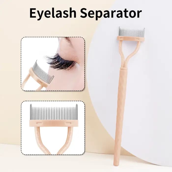Peigne à cils, séparateur de cils, design incurvé, recourbé pour s'adapter à la forme des yeux, outi