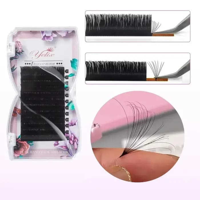 8-25mm Faux-Cils Professionnels, Easy Fan Volume Russe Autofan Cilios Doux CC/D, Extension de Cils N