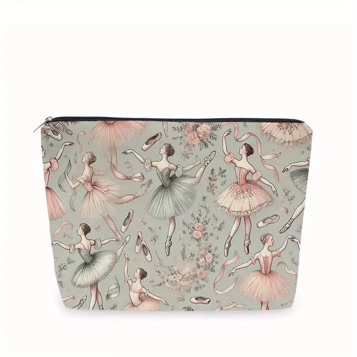 Un sac de maquillage élégant pour danseuse de ballet – jolie pochette multifonctionnelle à fermeture
