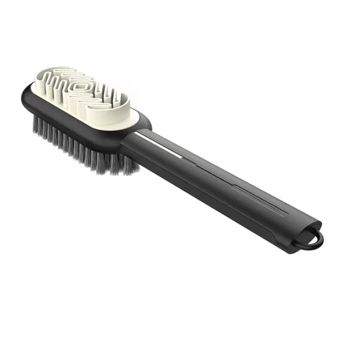 Brosse de nettoyage en daim à manche Long à 2 côtés, brosse à chaussures, nettoyeur de baskets, chau