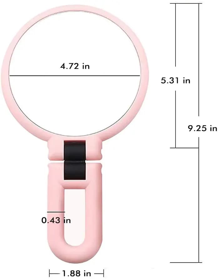 Miroir à main pliable de voyage