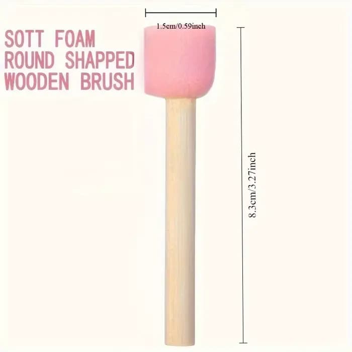 Ensemble de 10 pinceaux en mousse de bois durables