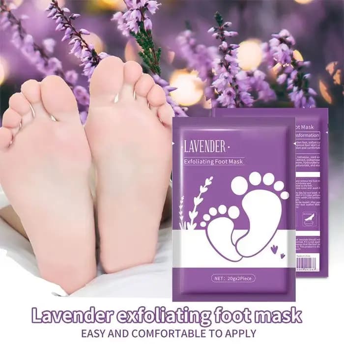 Masque exfoliant pour les pieds à la lavande