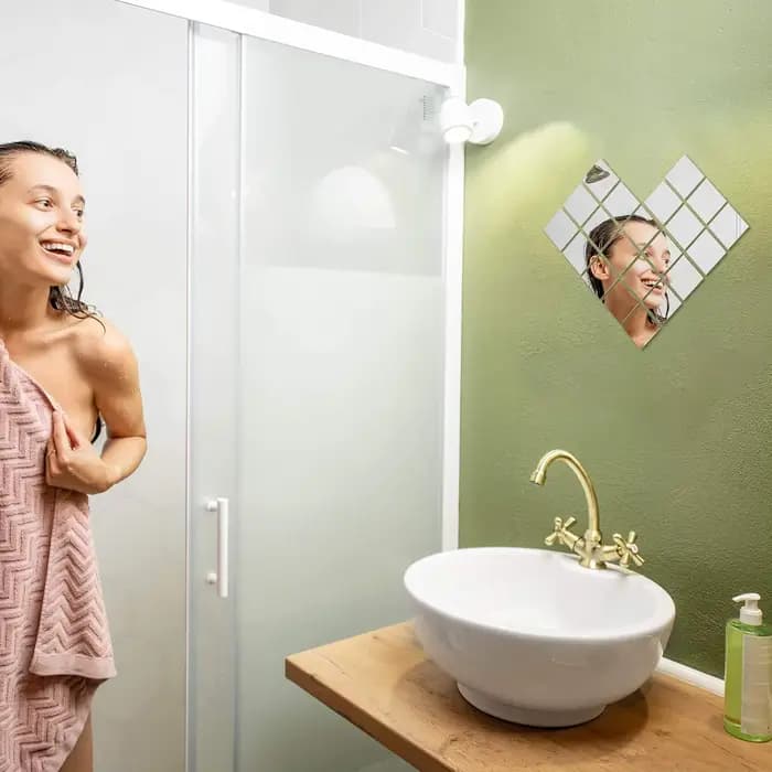 20-100 pièces de mini-miroirs carrés adhésifs de 1