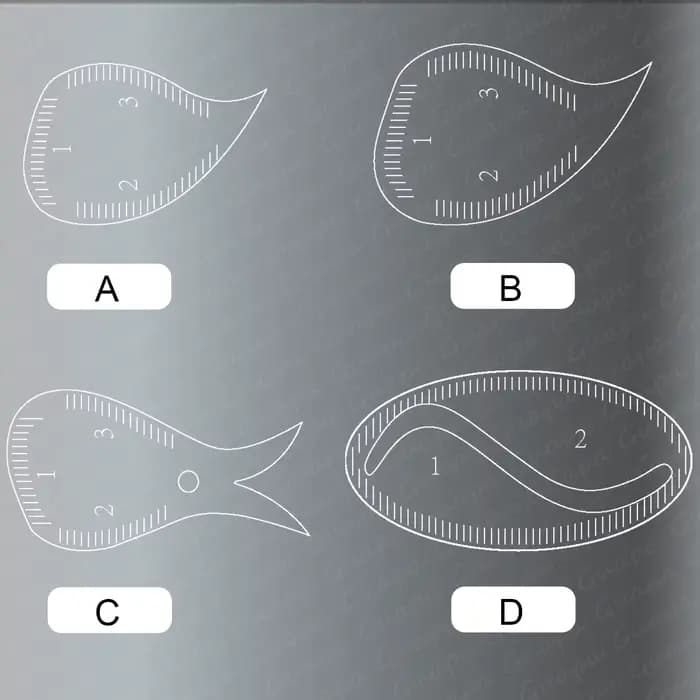 Kit d'outils de cartographie des sourcils en forme de larme